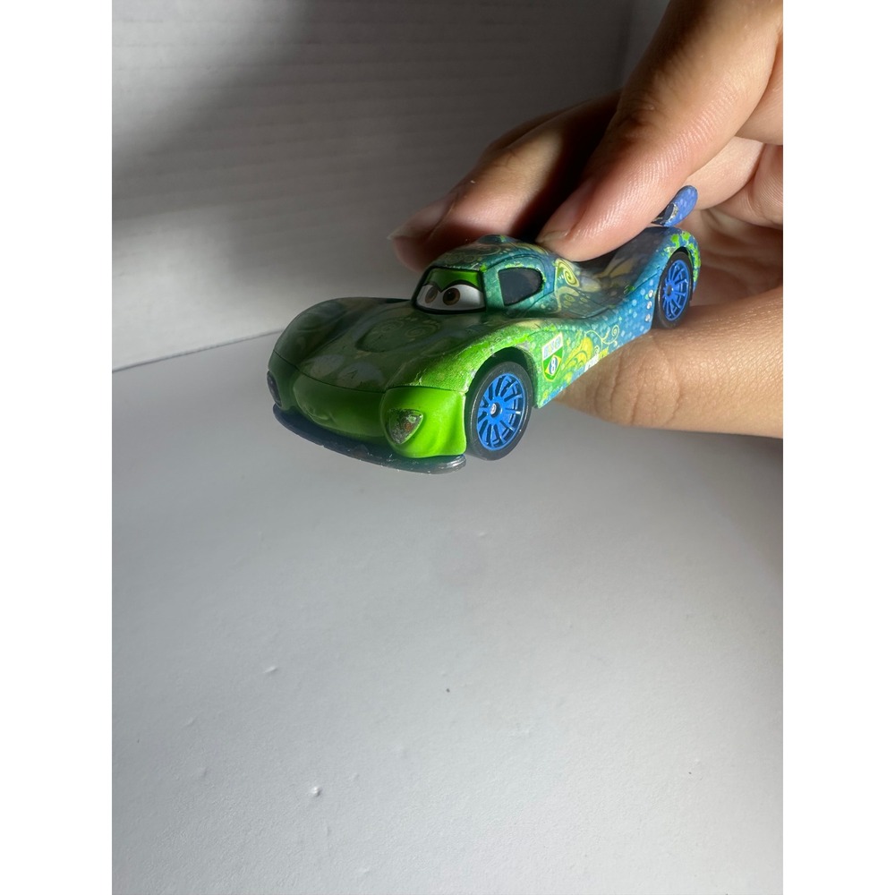 Disney Pixar Cars Carla Veloso World Grand Prix Diecast Toy Car #8 Green Blue - Picture 7 of 9